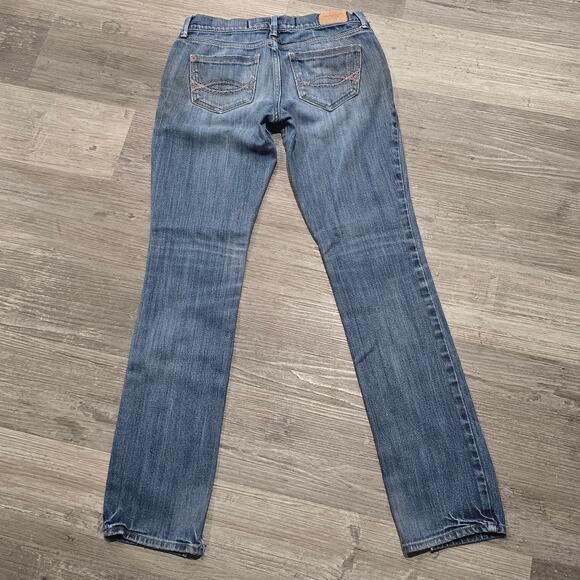 Abercrombie & Fitch New York Perfect Stretch Dark Washed Denim Blue Jeans - Picture 2 of 7